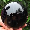 60 mm naturlig svart obsidian sfär kristallbollhelande boll184h