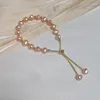 Bracelet de tempérament réglable de perle baroque d'eau douce naturelle de mode de prix d'usine de brin