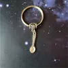 Keychains 1pcs Small Spoon Keychain Creative Food Lover Gift Tableware Jewelry Cute Bags Key Ring