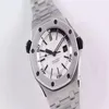 Proveedor de fábrica Relojes de pulsera de lujo 42 mm Mecánico automático Esfera blanca Reloj de hombre de acero inoxidable para hombre Relojes 257V
