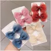 Pinces À Cheveux Barrettes Femme Organza Solide Grand Arc Épingles À Cheveux Femmes Cheveux Accessoires Filles Chapeaux Ornements Bowknot Barrette Drop D Dhd9G