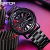 Hommes luxe Quartz montres-bracelets créatif voiture roue montre de sport bracelet en acier étanche militaire sport horloge Cool mâle reloj