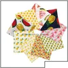 Dog Apparel Supplies Pet Home Garden Cotton Dogs Bandana Puppy Triangle Scarfs Cats Bibs Fruit Dinosaur Pattern Accessories Summer S Dhcqm