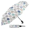 Parapluies Feuilles Bleu Kaki Sarcelle Violet Parapluie D'été Pour Voyage En Plein Air Mâle Femelle Pluie Entièrement Automatique Imprimé