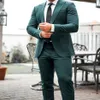 Hermosos trajes de padrinos de boda de color verde oscuro Nueva moda Novio Use trajes de boda para hombres Slim Fit Esmoquin de novio para hombre Chaqueta Pantalones 189B