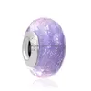 Charms 925 Sterling Sier Pandora Charm Violet Série Fleur Marguerite Suspension De Verre Perlé Original Dames Bracelet Bijoux Cadeau D Dh4Az