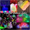 Party Decoration Balloon Lights Long Standby Time Waterproof Mini Light Round LED Ball Lamp Latex Paper Lantern Festival Christmas D Dhhnb