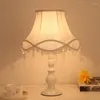 Table Lamps Bedroom Lamp Bedside European Princess Lace Modern Minimalist Nordic Girls Household