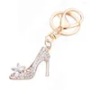 Schlüsselanhänger 5 stücke Neuheit Schmuckstück Strass High Heels Anhänger Schlüsselbund Charme Frauen Handtasche Schlüsselring Kreative Schuh Schlüssel Kette Halter R033