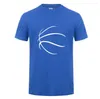 T-shirt da uomo 2023 T-shirt con stampa di basket design divertente Visual Poor Pattern Street Sports Casual Top allentato in puro cotone