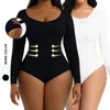 Femmes Shapers One-piece Shapewear Sous-vêtements Ventre-lifting Fesses Shaping Jumpsuit Femmes Corset à manches longues Minceur Body Shaper