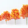 Decorative Flowers 4 Pcs Supplies Green Landscape Maple Artificiales Decorativas Para Sala Decorate Dollhouse Accessories