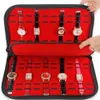 Watch Boxes Cases Multifunction Portable Watch Strap Organizer Leather Velvet Watches Storage Bag Organizer Holder Watch Travel Ca300P