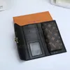 2023 Modedesigner Lange Brieftasche 2-teiliges Set Kartenhalter Geldbörse Metallknopf Französischer Druck Schachbrettgitter Echtleder Münzbörsen Luxusbrieftaschen mit Box