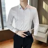 Camicie casual da uomo Taglie forti 4XL-M Camisas De Hombre Primavera manica lunga a righe per uomo Abbigliamento 2023 Abiti da cerimonia da lavoro Smoking slim fit