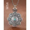 Pendentif Colliers Lotus Auspicious Eight Treasures Om Mani Padme Hum Gawu Box Homme Personnalité Collier Plaqué Femme