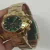 Sell Mens watches 40mm 116503 116508 116500LN 18k Yellow Gold GREEN DIAL Mechanical Automatic Excellent Mens Watch Watches308i