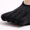 Men's Socks 4 Pairs/lot Five Finger Low Cut Men Invisible Toe Cotton Breathable Sweat-absorbent Black Sox No Show Sock