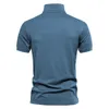 MEN S POLOS AIOPESON 100 Cotton Polo Polo قمصان صلبة بأكمام قصيرة للرجال الصيفي العلامة التجارية الاجتماعية 230721