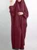 Ubranie etniczne Eid z kapturem muzułmańskie kobiety Hidżab sukienka modlitewna Jilbab Abaya Long Khimar Pełna okładka Ramadan Suknia Abayas Islamskie ubrania Niqab 230721