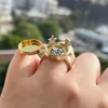 Anillos de boda de moda Bff anillo para adolescente lindo Anime estética pareja apertura mujer hombre joyería amigo cercano regalo de fiesta de cumpleaños 230721