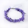 الزهور الزخرفية 10pcs/الكثير من النساء اللافندر الشعر bohemia agedber hair accessories purple for bride beach wedderdress