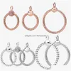 Hanger Kettingen De 925 Sterling Sier Vermicite Rose Gold Suspension Is Geschikt Voor Primitieve Pandora Ketting Ms. Diy Charm Jewe Dhg7T