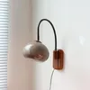 Vägglampa gränsöverskridande vintage glas kreativt fast trä sovrum vardagsrum dekoration ins hem vistelse atmosfär