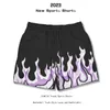 Diseñador de moda corta Ropa casual Kinetic Flame Fashion Pantalones cortos de baloncesto americano Verano Transpirable Fitness Quick Dry Running Quarter Shorts