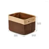 Storage Baskets Foldable Cotton Linen Basket Clothes Box Toy Home Fabric Finishing