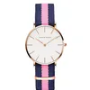 Orologi da donna semplici da 36 mm Orologio da donna al quarzo accurato Cinturino in pelle confortevole o cinturino in nylon Orologi da polso una varietà di colori C310M