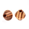 Pandahall 500st 16x15mm naturliga träpärlor stora hål distanspärlor Bicone för DIY -smycken Craft Making Peru Kralen Cuentas1863
