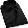 Camicie eleganti da uomo Camicie eleganti da uomo Moda Twill Solid Business formale Manica lunga Bianco Blu Viola Nero Elegante camicia casual da uomo 230721