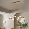 Lustres de luz moderna led para decoração de sala de jantar projetado retangular cozinha ilha fixação meditação nódica lâmpada pendurada