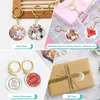 Keychains 30Pcs Acrylic Keychain Blank Transparent Ornament Pendants And Round Tassels Jump Rings Set For DIY Craft