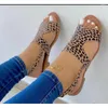 Sandals Ladies Shoes Fashion Solid Leopard Print Women's Summer Casual Outdoor Women Fish Mouth Zapatos