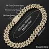 Kettingen 20mm Grote Zware Solid Cubaanse Link Chain Hip Hop CZ Steen Verharde Bling Iced Out Vierkante Curb chokers Kettingen Voor Mannen Rapper Je319Y