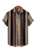 Men's Casual Shirts 5XL Hawaiian Shirt Colourful Striped Camisa Short Sleeve For Men Top Oversized Tee Clothing 230721