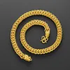 Catena spessa Hip Hop Collana da uomo in oro giallo 18 carati con catena pesante Collana da uomo pesante 60 cm di lunghezza265J