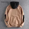 Męskie bluzy z kapturem z długim rękawem HARAJUKU Bluza Mężczyzn Mężczyzny Pockets Top Pullover Sexy ubranie 2023 Autumn Casual Hooded Streetwear