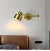 Lampada da parete in vendita Camera da letto Comodino Rocker Lettura Luce semplice Studio di lusso Braccio lungo Rotante Pieghevole L