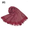 Écharpes transfrontalières internationales Station artificielle en satin couleur solide argenté Silk Double-couche Fringe Fringe's Scarf ethnique