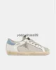 Goldenss Gooses Tênis Sapatos Casuais Sapato Sujo Super Star Clássico Do-Old Snake Skin Heel Camurça Creme Sola Couro Branco Manta Homem Metálico