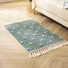 Carpet Cotton Thread Weaving Nordic 3D Tufted Handmade Tassel Floor Mat Home Living Room Coffee Table Digital Yellow Rugs 60 90cm 230721