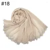 Scarves Cross-Border Amazon Monochrome Pearl Chiffon Cut Lace Rhinestone Women's Fashion Scarf Shawl One Piece Drop