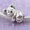 2019 Ny DIY Loose Bead 925 Sterling Silver Koala Charm passar europeiska Pandora -smycken Armband Halsband Pendant245h