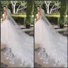 Bridal Veils Kim Kardashian New Charming White & Ivory One Tiered Cathedral Bride Wedding Veil Custom 3 Meters Lace251P