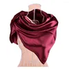 Szaliki Scarf Scarf Silk 2023 marka miękka lekka chustka chustka na głowę eleganckie szyfonowe akcesoria solidne opaski na głowę moda