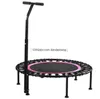 Trampoline de fitness ronde de 42 pouces avec poignée réglable pour adultes Kids Garden Park Jumping Trampolines Équipement de jeu doux