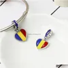 Charms 925 Sterling Sier Pandora Charming National Flag Pendant Diy Bracelet Accessory Accessories Wholesale Drop Delivery Jewelry F Dhsop